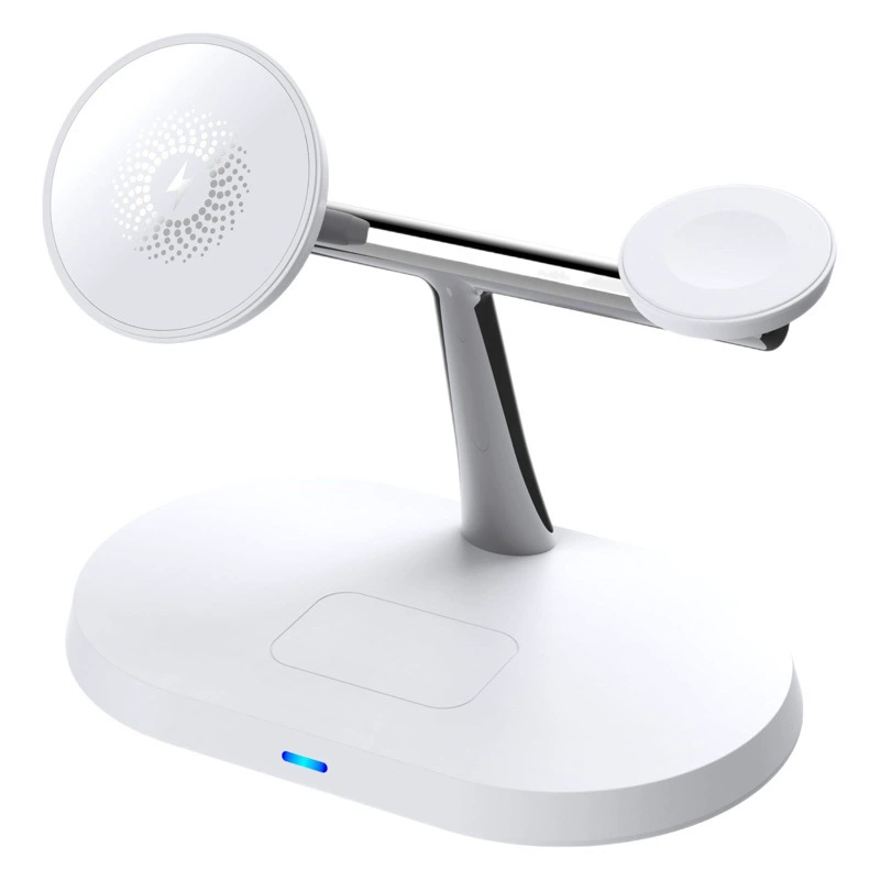 Трансграничное Беспроводное зарядное устройство три-в-одном магнитное 15 Вт подходит для быстрой зарядки офисной гарнитуры для часов мобильного телефона Apple