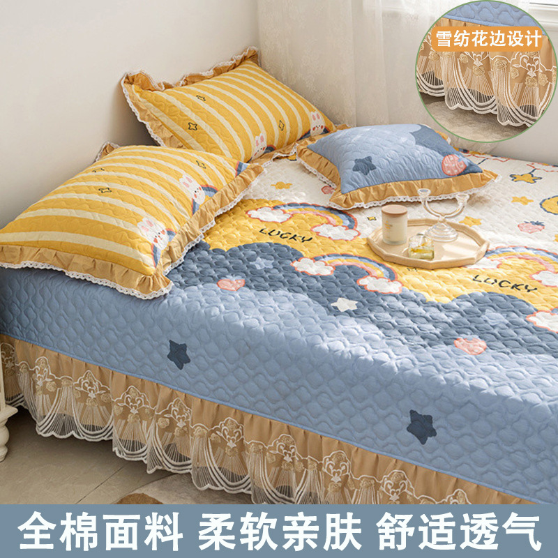 2025 nuevo juego de tres piezas de cubierta de cama 2023 nuevo estilo de cubierta de cama de algodón tatami sábana especial cubierta de kang universal para todas las estaciones