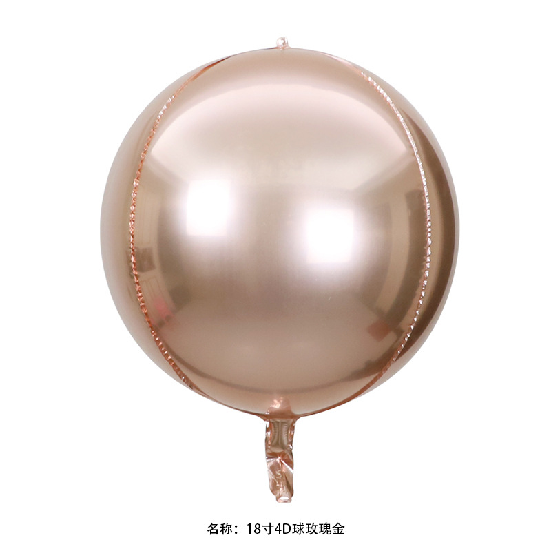 18 pulgadas 22 pulgadas 32 pulgadas 50 pulgadas 4D esfera redonda gran tamaño normal globo de película de aluminio decoración de fiesta de cumpleaños