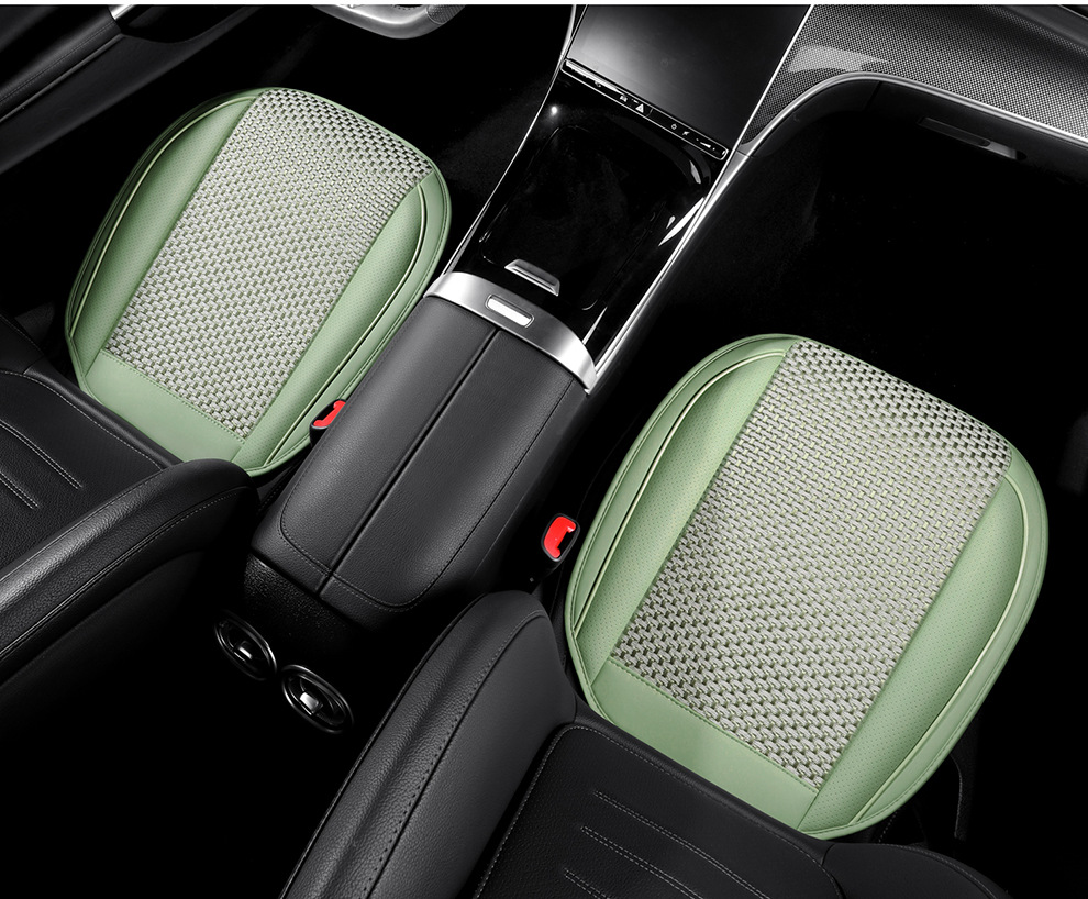 Factory Direct Sales Breathable Leather and Ice Silk Combination Three-Dimensional Comfortable Soft Universal Car Seat Cover for All Seasons, Durable and Stain-Resistant