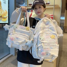 2025新款书包儿童小学生3-6年级女生初中生高中背包学院风双肩包