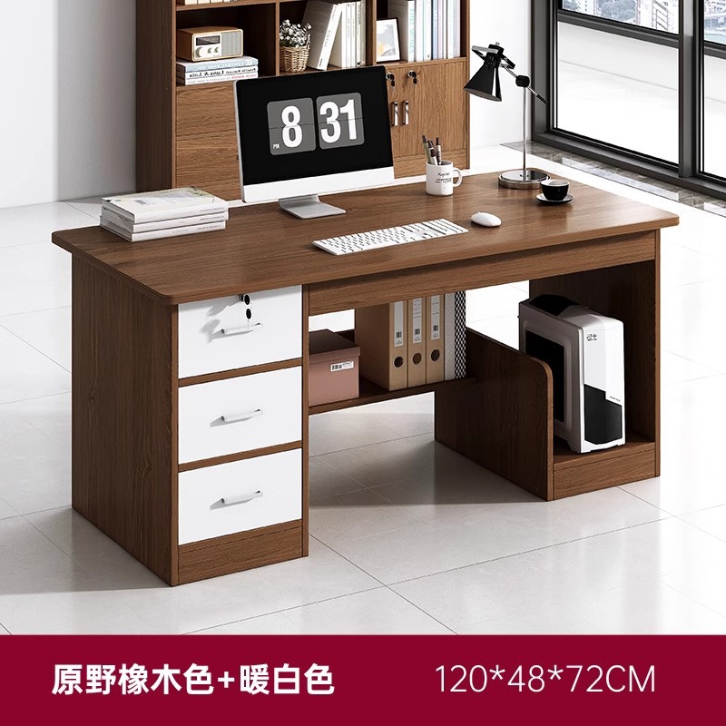 Mesas y sillas de oficina Combinación de escritorio de jefe Escritorio de computadora de escritorio Hogar simple moderno Escritorio de personal de oficina Escritorio de personal