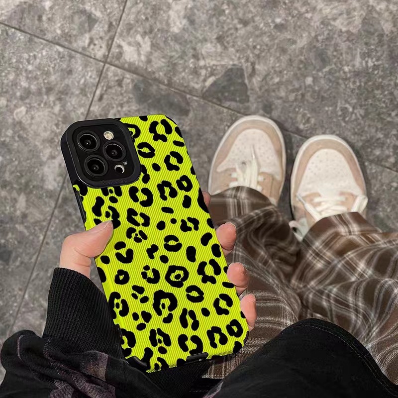 Cute Leopard Print Phone Case For Samsung A71 A53 A32 Protective_voghion.com