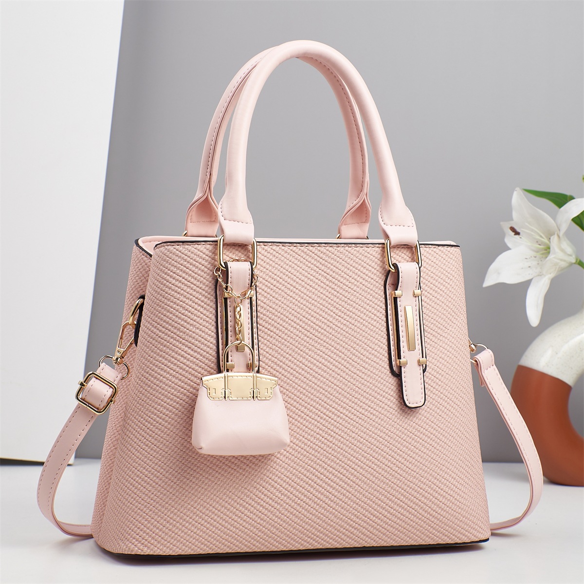 Temperamento nuevo estilo bolso de mano coreano, bolso de hombro exquisito para mujer, bolso de mensajero para mujer, bolso grande para mujer