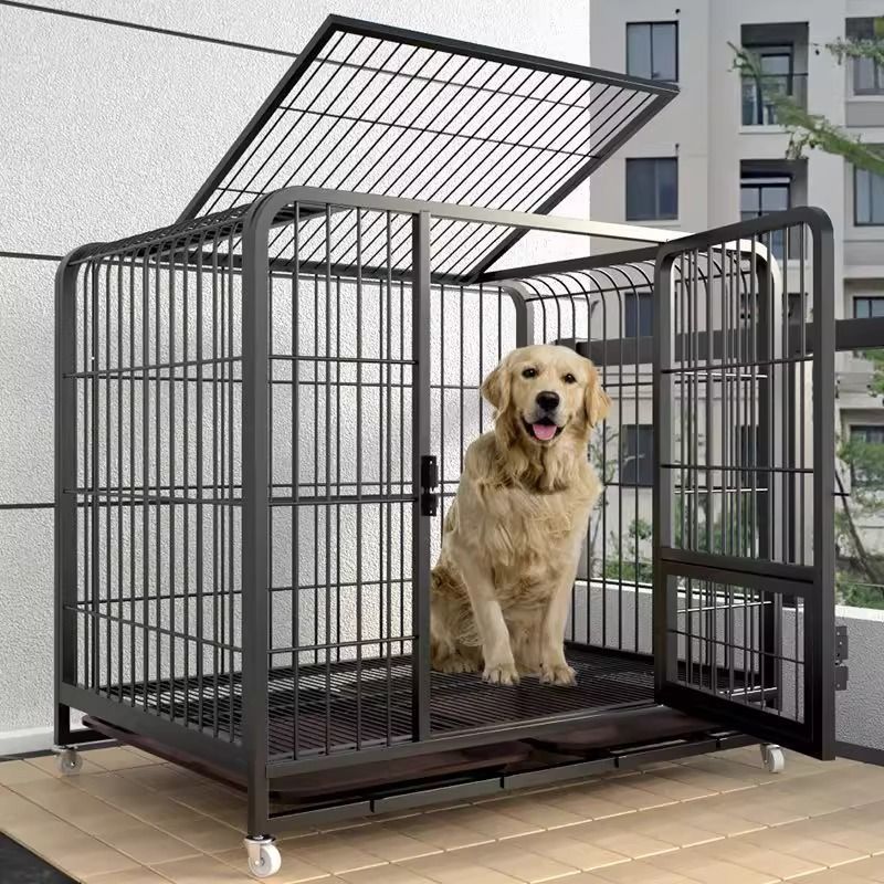 犬ケージ 小型犬 大型犬 トイレ付き 中型犬ケージ 屋内 ゴールデンレトリバー ラブラドール ペット工場 クロスボーダー|undefined