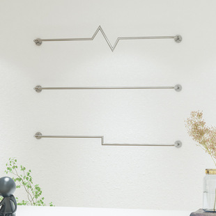Clothing store display rack wall hanging clothes rail wall-mounted women's clothing store display shelf stainless steel silver wire drawing process