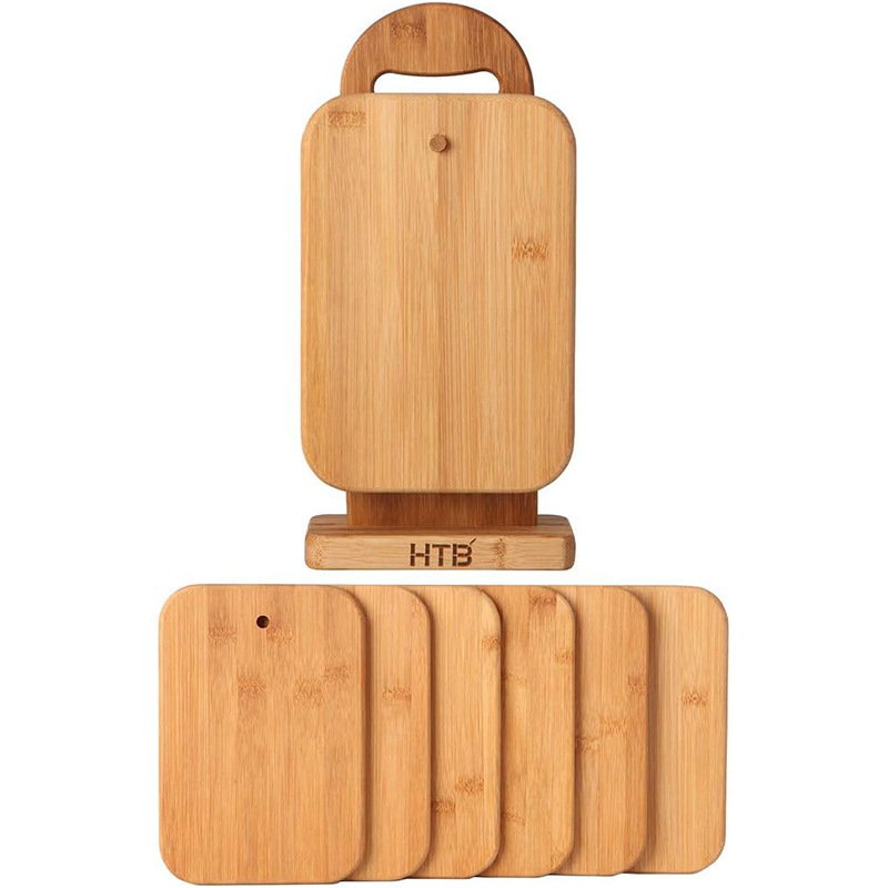 Bamboo cutting board suit 6 pieces hanging bamboo fruit board bamboo and vegetable board combination