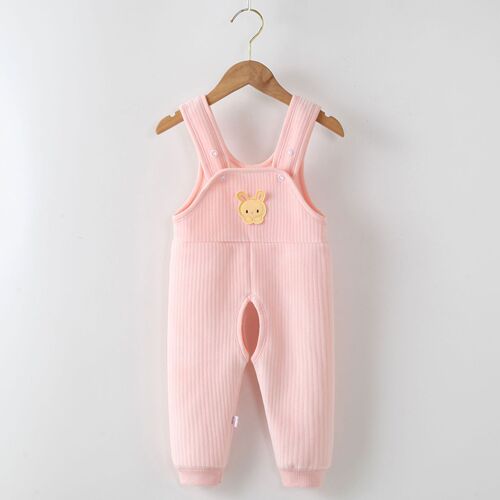Baby and Toddler Spring and Autumn Winter Seasonal One-Piece Pants 0-3 Years Old Children's Outer Warming Belly Pants Baby Fleece Belting Pants