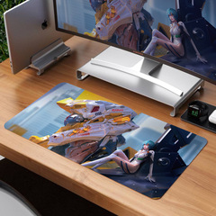 Animated cartoon mouse pad extra large thick edge-locked gaming desk mat cafe game pad keyboard pad mat