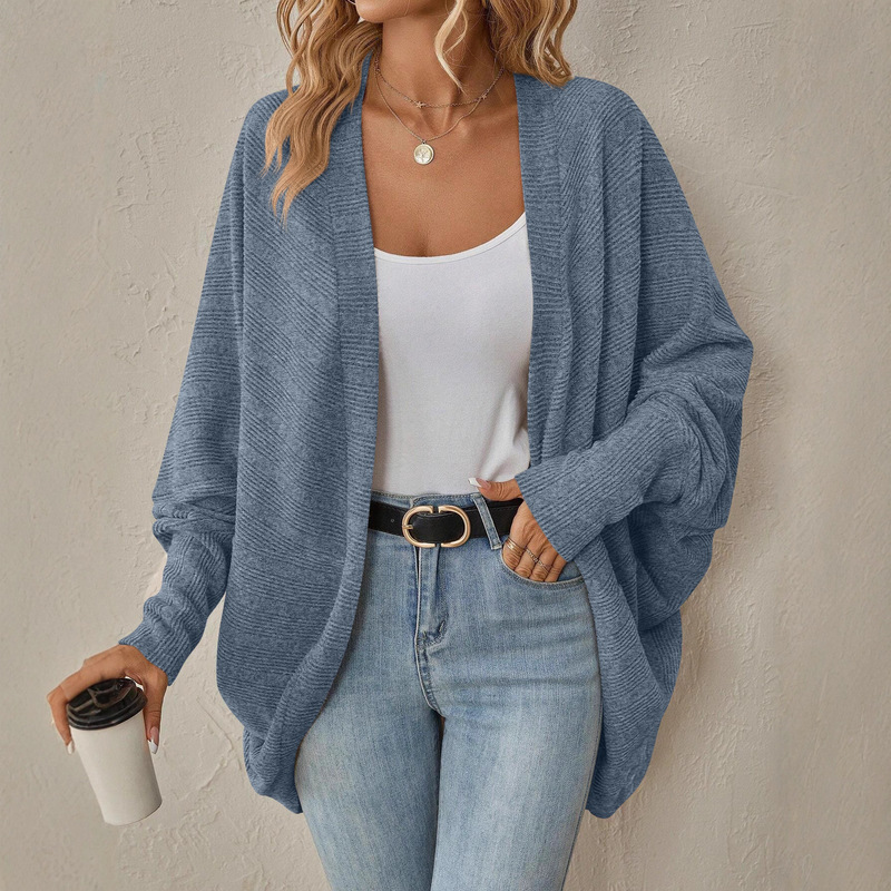 2025 European and American Fashion Autumn and Winter New Knitted Cardigan Aliexpress Pure Color Cardigan Mid-Length Knitted Knitwear 2025 European and American Fashion Autumn and Winter New Knitted Cardigan Aliexpress Pure Color Cardigan Mid-Length Knitted Knitwear