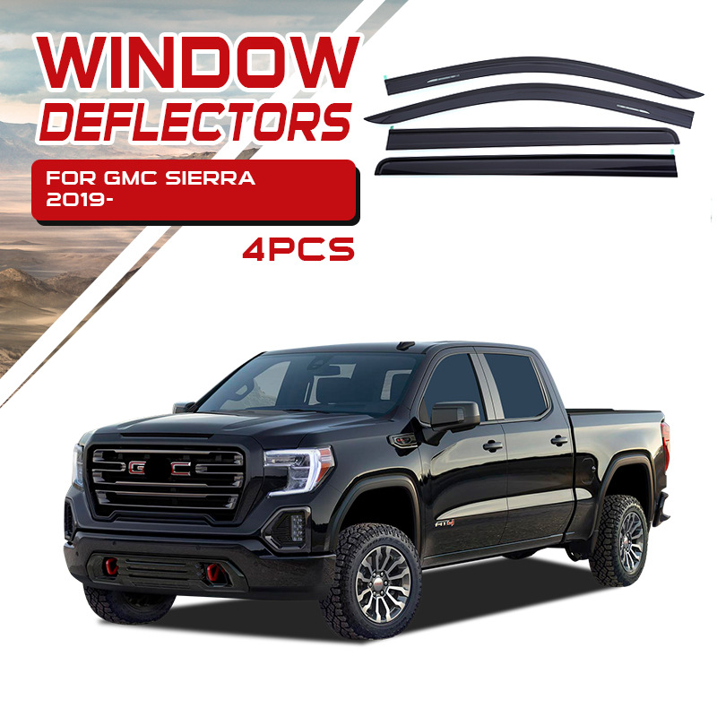 Aplicable gmc protector de lluvia protector de lluvia ceja GMC sierra Silverado ventana Deflector
