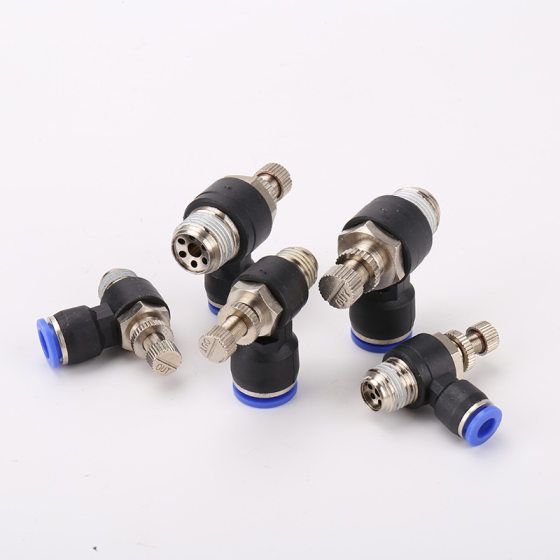 SL pneumatic quick connector throttle valve speed control valve SL4-M5/6-01/8-02/10-03/12-04 control valve