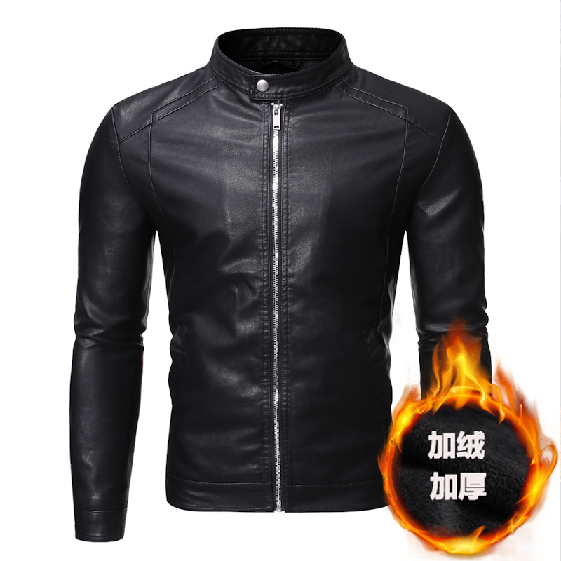 Transfronterizo Amazon AliExpress chaqueta de cuero para hombres jóvenes coreanos delgados casuales chaqueta de cuero para hombres