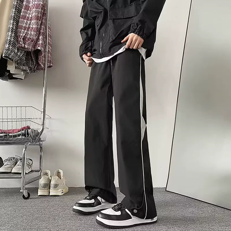 Функциональные брюки в американском стиле, мужские дизайнерские летние горные уличные брюки на молнии, уличные прямые брюки с микроподтяжками