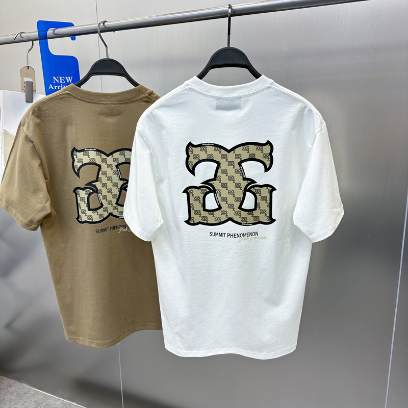 夏季短袖时尚双GT恤潮牌T恤宽松短袖纯棉情侣短袖男T恤BWCNE1399