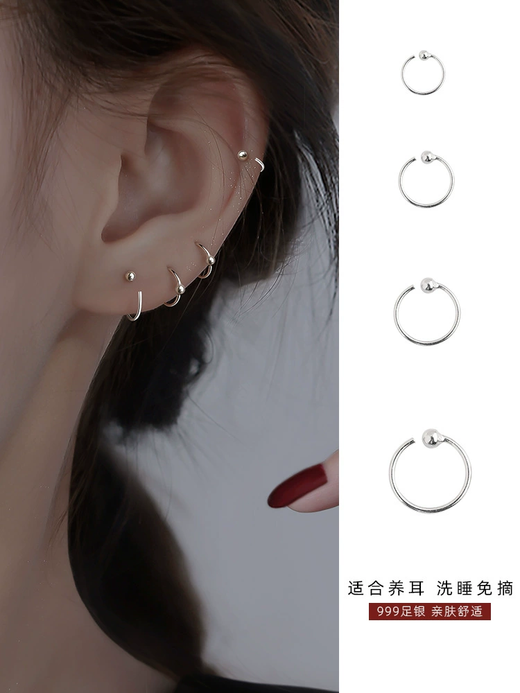 Серебряные серьги 999 пробы