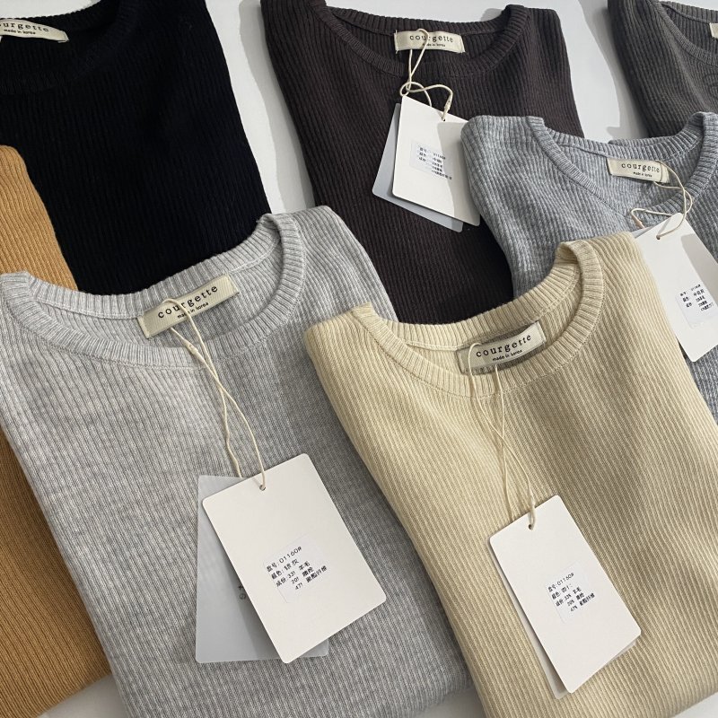 Wool-blend Guangzhou Thirteen Lines imis*2026 Autumn/Winter niche artistic slim-fit knit long-sleeve top for women
