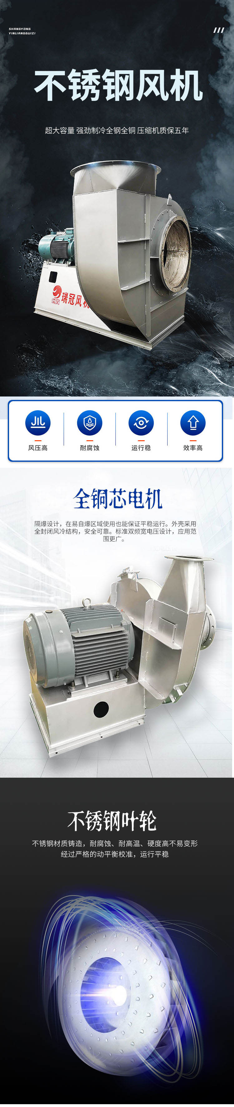 不锈钢风机详情1