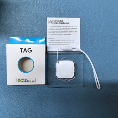 Square Flat Replacement Airtag GPS Locator - ak-36-apple-white
