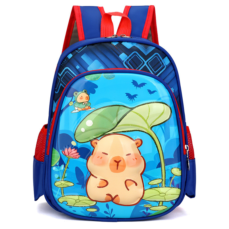 Transfronteriza mayorista de 12 pulgadas Kapibara caricatura mochila infantil encantadora mochila de jardín de infantes 3D shell