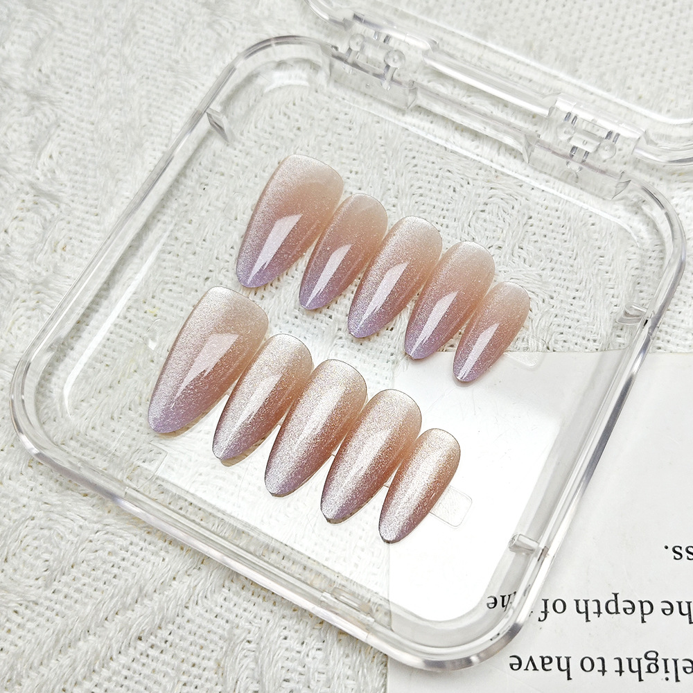 Advanced Sense Cat Eye Diamond Etiqueta engomada de uñas 10 piezas Código dividido para uñas de todo fósforo 3D Moda tridimensional Armadura de vestir hecha a mano