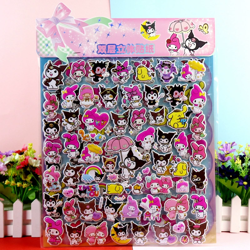 Детские наклейки с героями мультфильмов, огромные двухслойные наклейки с пузырьками для одевания, наклейки Paw Patrol Kurome Melody Ultraman