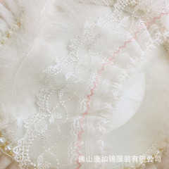 唐如錦7cmフランス風ロマンチックレース三層刺繍ペットホームロリータ服装補助材料