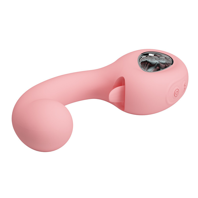 Vibrador Baile Realista com Gatilho de Dedo para Ponto G, Vibratório com Lambida de Língua, Recarregável, Produto Adulto Patila 300104_voghion.com