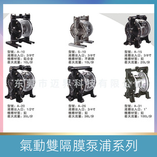 Maijie A- 15 corrosion-resistant pneumatic double diaphragm pump paint pump paint pump ink pump stainless steel aluminum alloy