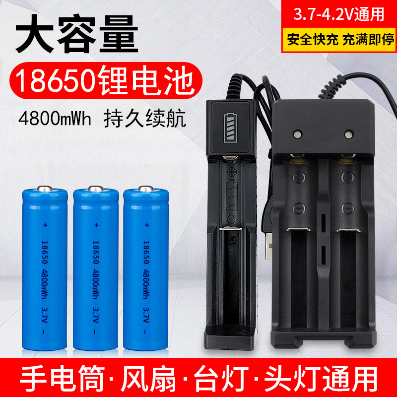 18650 Lithium Battery 3.7/4.2V Flashlight Headlight Megaphone Radio Singing Machine Universal Charger