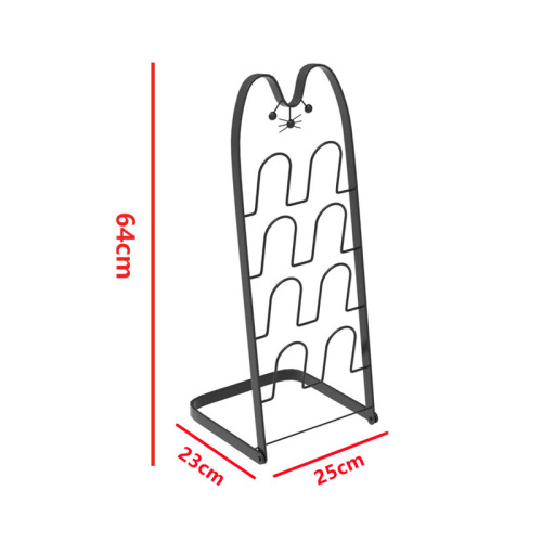 Simple slipper rack living room indoor dormitory bathroom door behind the bathroom creative drying and draining iron rack for small shoes