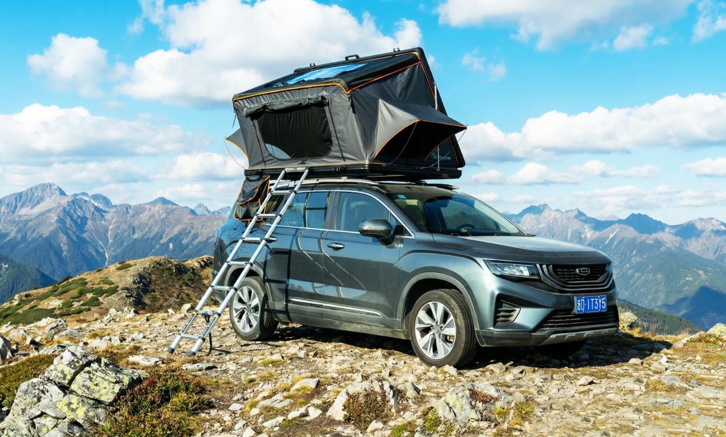 Hard-Shell Side-Opening Car Roof Tent, Quick-Open Car Tent, Suv Outdoor Camping Tent, Foldable, Windproof, Rainproof
