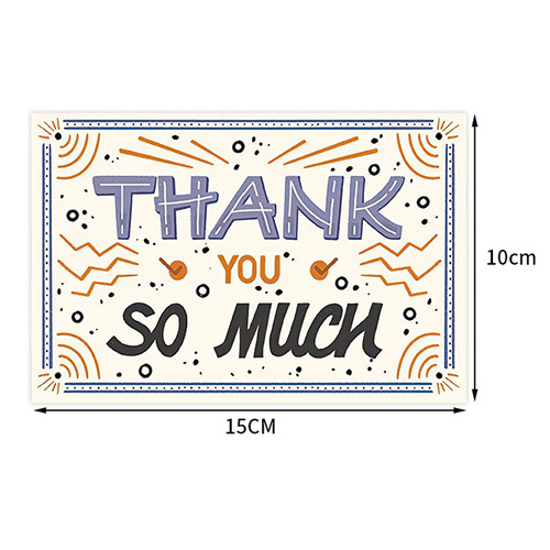 50 pieces per pack retro hand-painted thank you cards, writable blank blessing gift cards, postcards, gifts, decorations, greeting cards