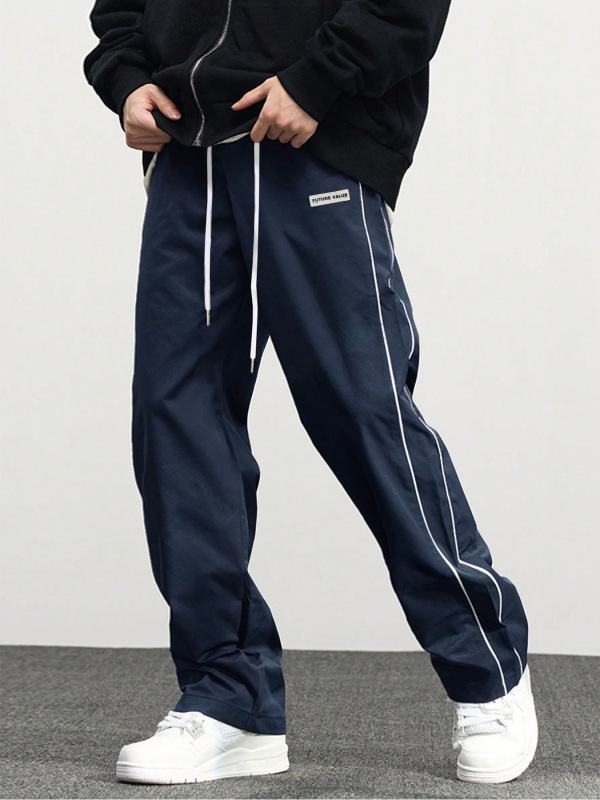クロスボーダー欧米カジュアルパンツ男性2025新作春夏アメリカンスポーツストレートパンツゆるいワイドパンツTK1028|undefined