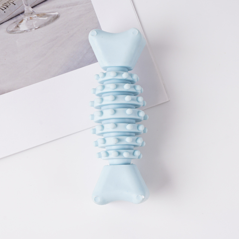 Juguete para mascotas de TPR de gran venta transfronterizo, palo de dentición para perros para entretenimiento, juguete de autoentretenimiento para cachorros duradero y resistente a las mordidas.