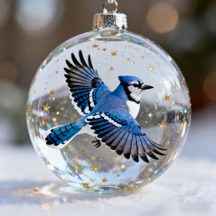 Nuevo árbol de Navidad acrílico colgante de decoración Nature 's Birds Crystal Glass O