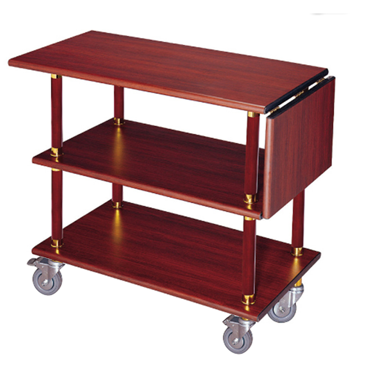 实木三层服务车酒店餐厅餐车手推车生日蛋糕茶水移动送餐车小吃车