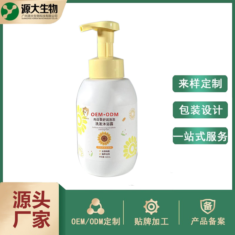 Oem/Odm Customized Kidsren's Bubble Shampoo and Shower Gel Two-In-One Moisturizing Skin Care Toiletries Oem Processing