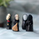Micro landscape decoration small black men's DIY material potted flower arrangement doll small hand office