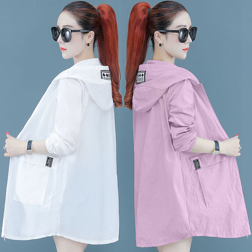 Female Sun Protection Clothing 2025 New Arrival Thin Long-Sleeve Plus Size Loose Breathable UV Protection Sun Shirt