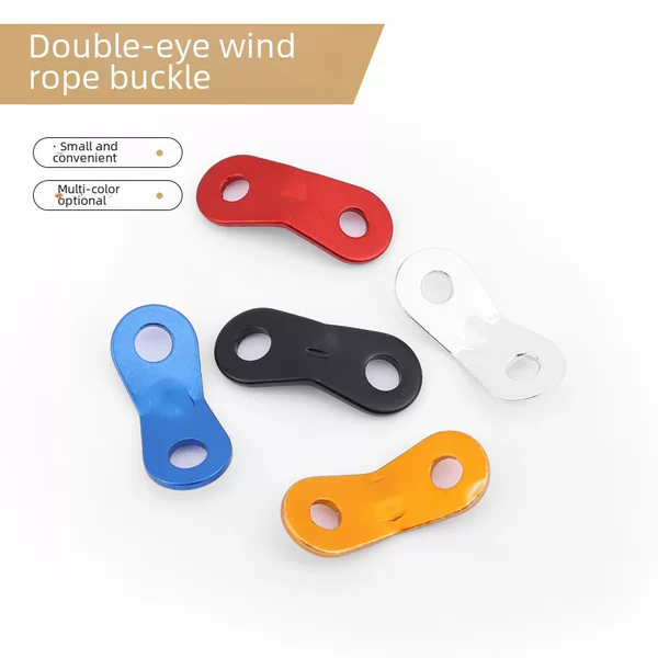 Outdoor Aluminum Alloy Eyes Wind Rope Buckle Canopy Tent Pull Rope Stop Adjusting Piece Umbrella Rope Fixed Sliding Buckle Accessories