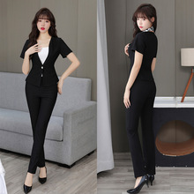 高端前台足浴技师工作服女沐足工衣美容院足疗店职业小西装8218-2