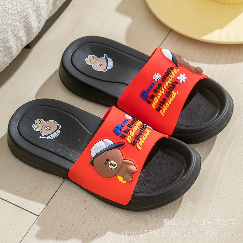 2023 новые детские тапочки домашние шлепанцы с мягкой подошвой eva Нескользящие износостойкие сандалии для мальчиков тапочки с героями мультфильмов
