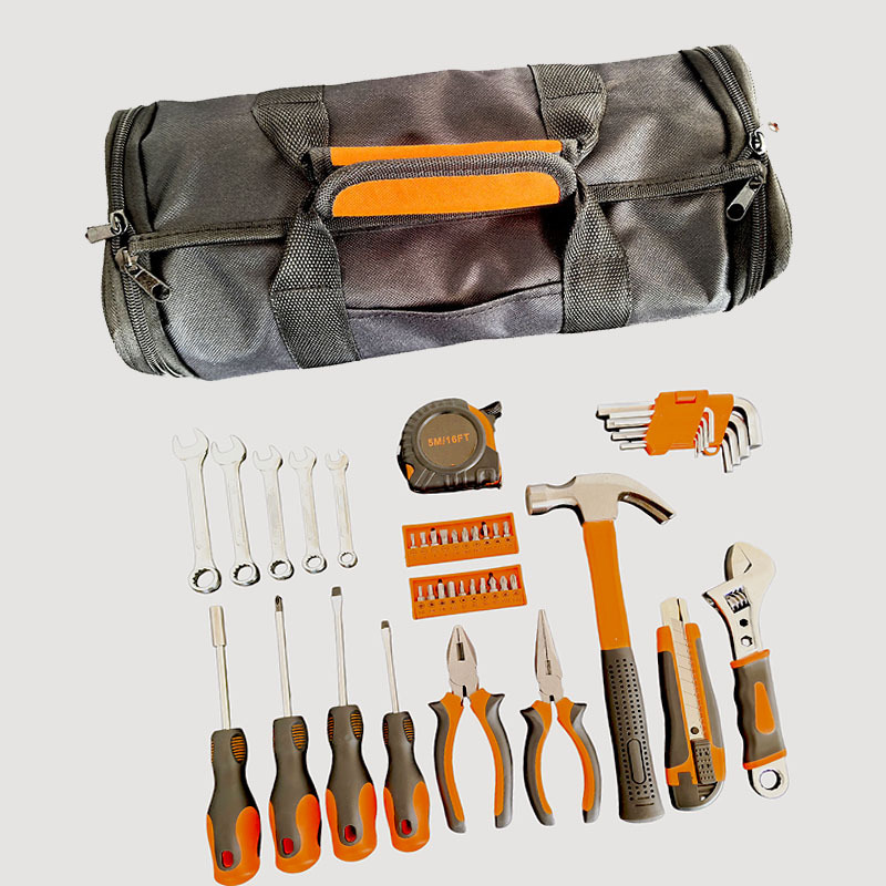 Fabricante transfronterizo reparación de equipos domésticos 45 piezas Kit de herramientas portátiles alicates manuales destornilladores martillo seis