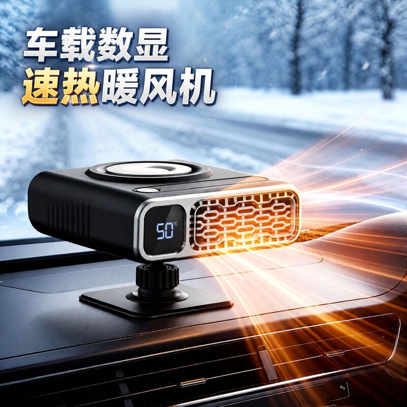 Car-mounted heater with intelligent digital display 12v, car heater for winter, high-power rapid heater for defrosting the windshield Car-mounted heater with intelligent digital display 12v, car heater for winter, high-power rapid heater for defrosting the windshield