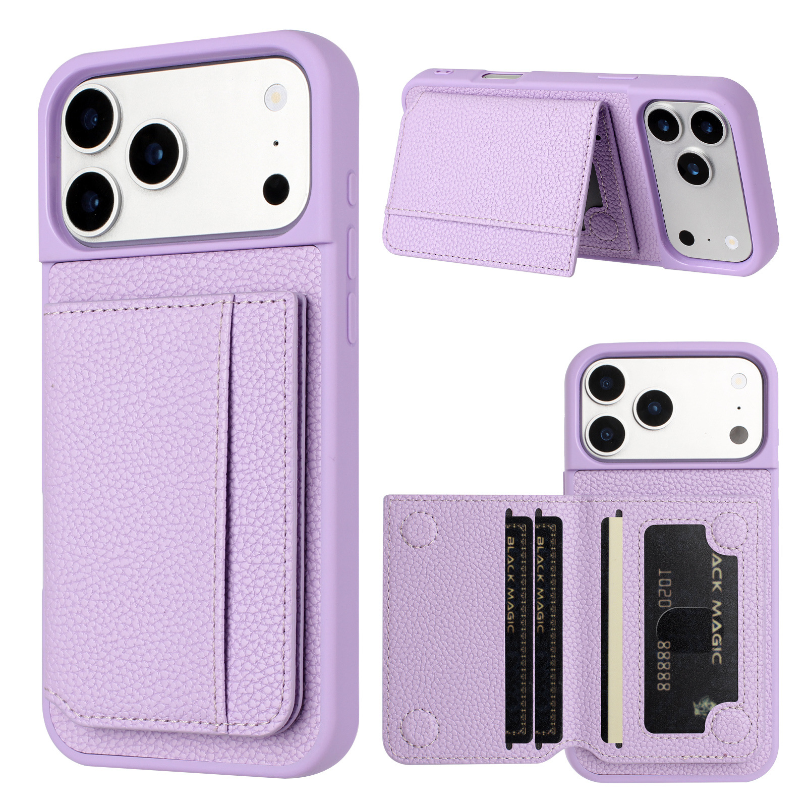 新款Phone17Pro手机皮套16防摔插卡手机保护套15磁吸可支架手机壳