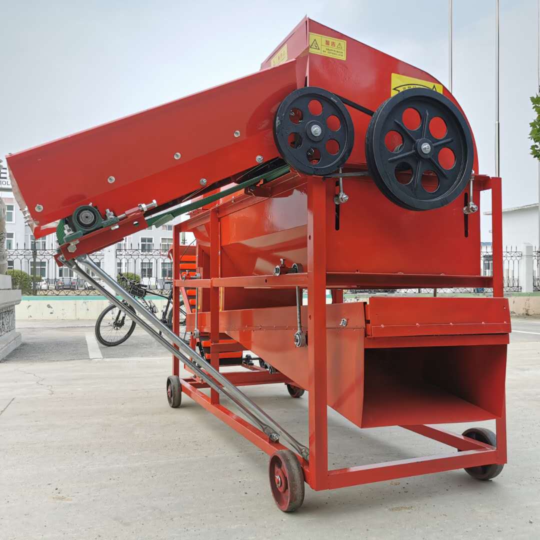 全喂入1000型花生摘果机干湿两用柴电两用打果机自动装袋南阳适用