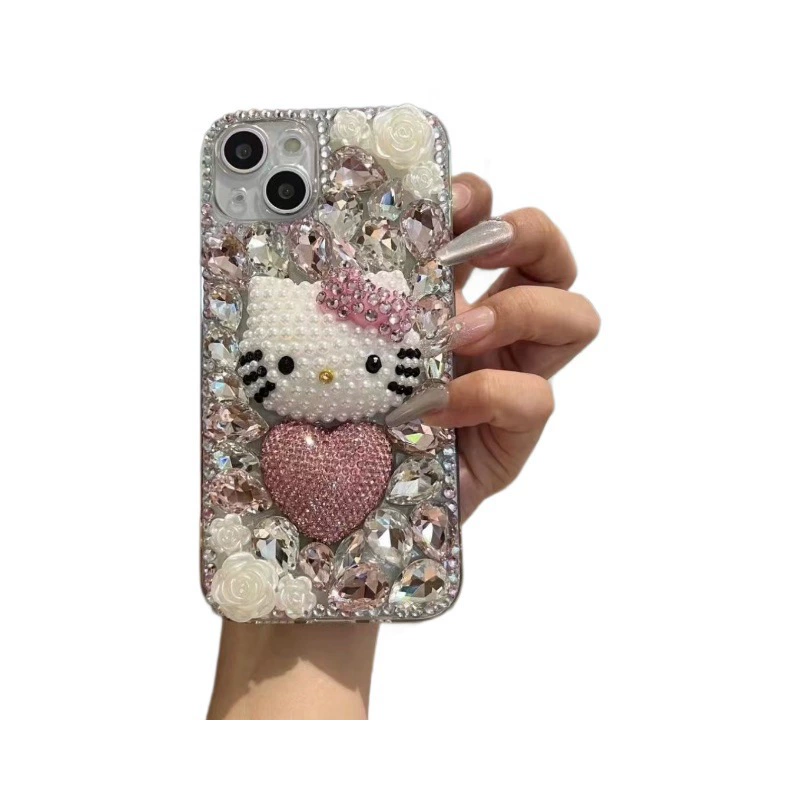 Hello kitty, apple, совместимый чехол для мультяшного телефона, 16promax, 14