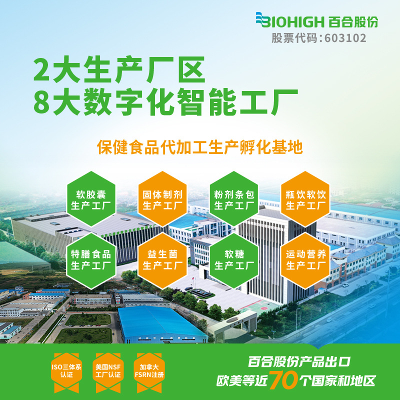 银杏叶大蒜粉片OE M贴 牌  百合康牌银杏叶大蒜粉