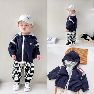 Children's Jacket 2024 Autumn Long Sleeve Coat Embroidered Design Children's Sportswear Hooded Top